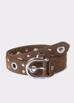Cinturon Eyelets Piel-Brownie Spain Hot