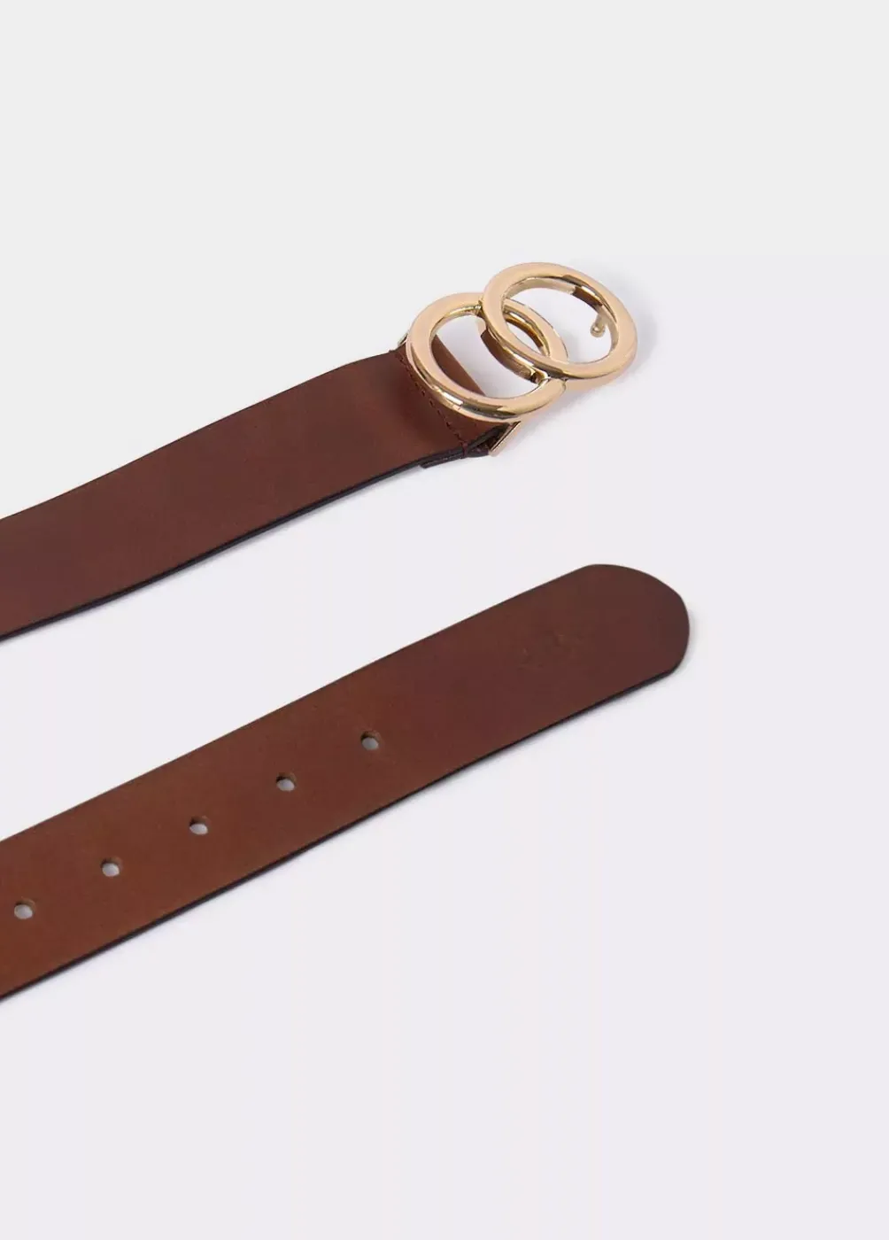 Cinturon Piel Hebilla Doble Piel-Brownie Spain Fashion