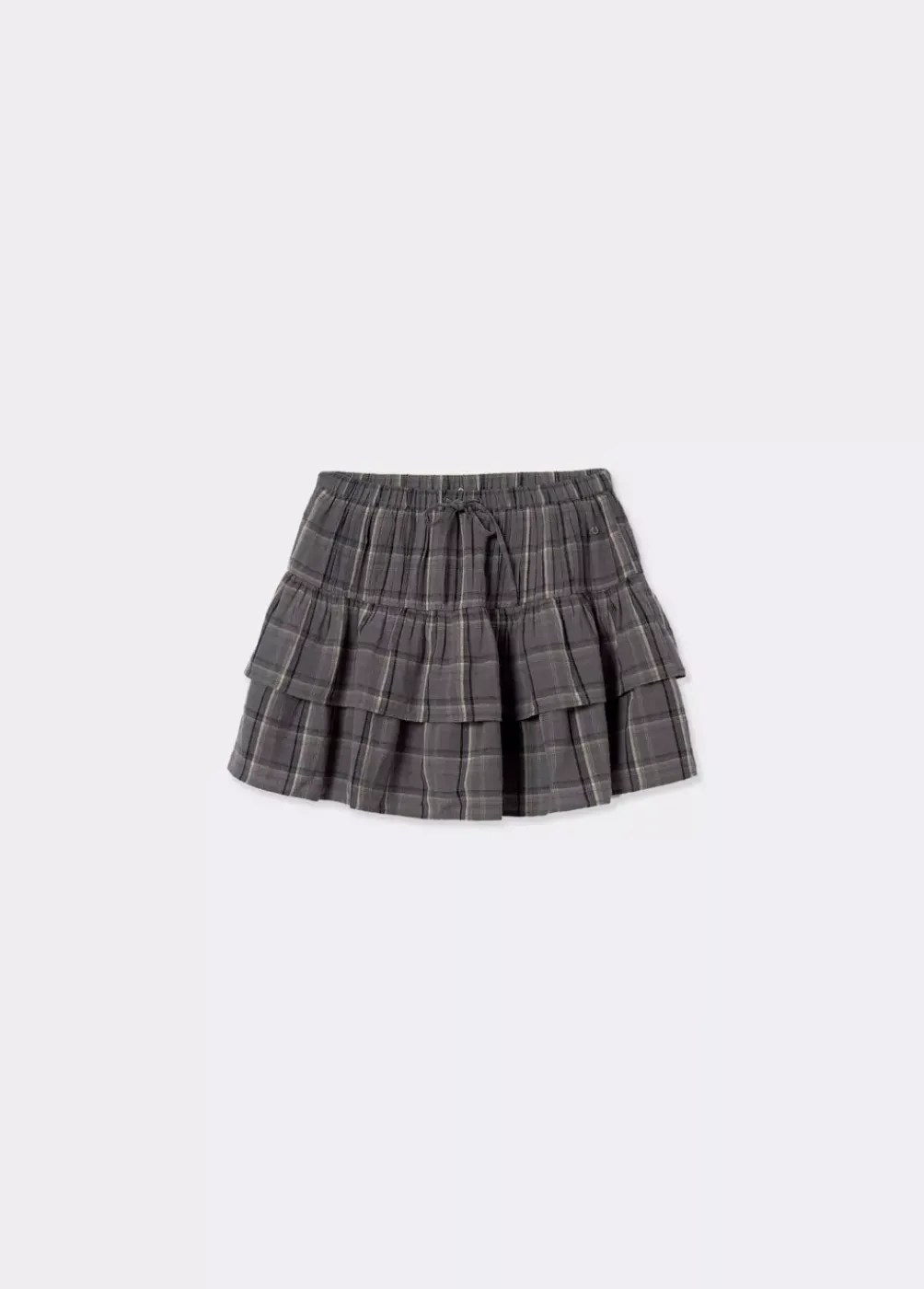 Falda Cuadros Con Lino-Brownie Spain Discount