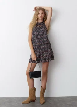 Falda Estampado Indio Volantes Lurex-Brownie Spain Hot