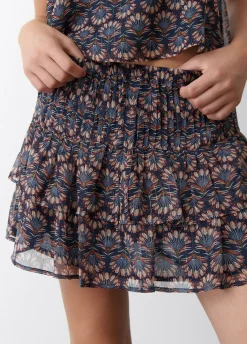 Falda Estampado Indio Volantes Lurex-Brownie Spain Hot