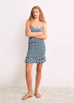 Falda Gomas Estampado Etnico-Brownie Spain Online