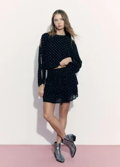 Falda Gomas Volantes Dobby-Brownie Spain Fashion