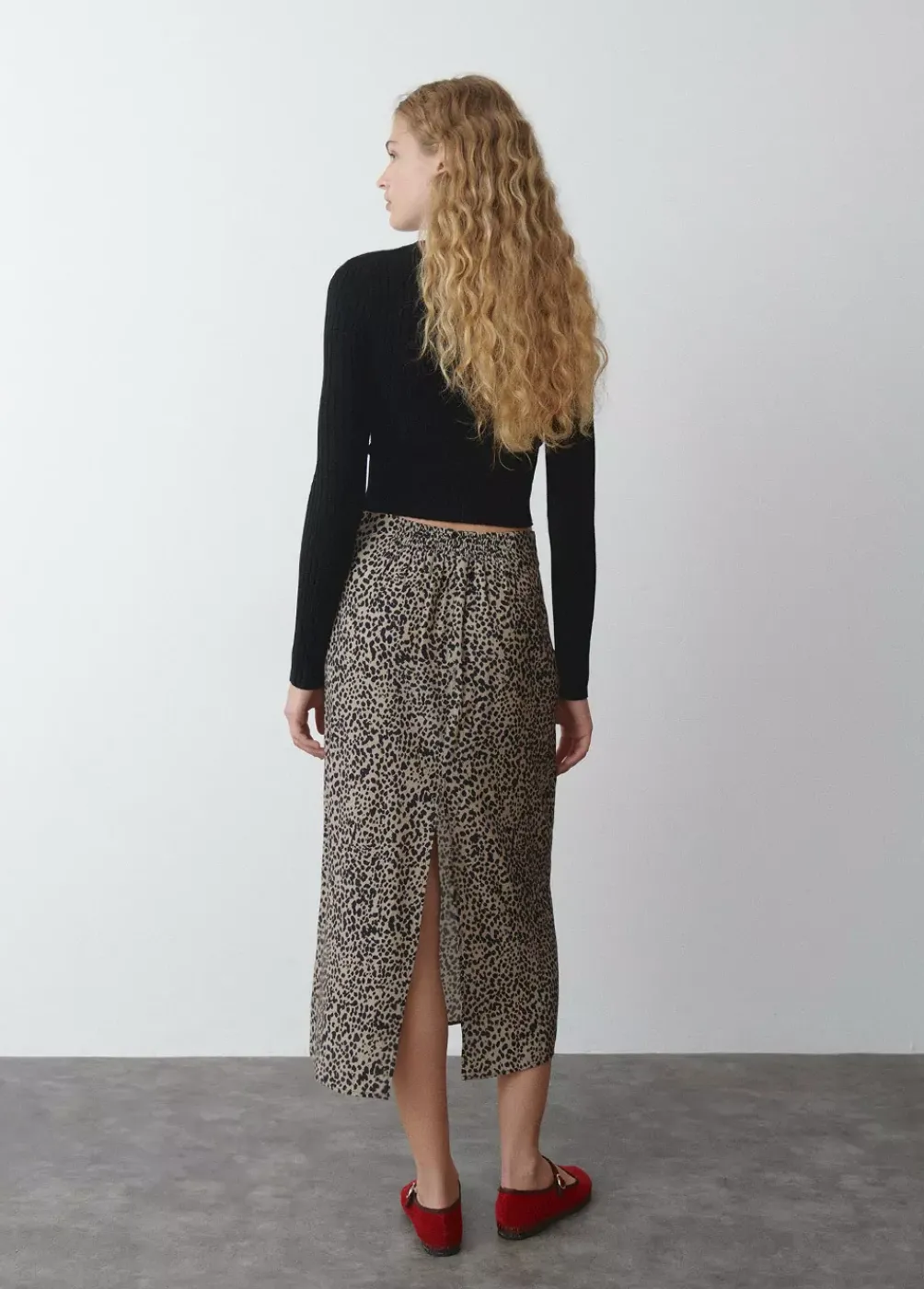 Falda Midi Mancha Animal-Brownie Spain Clearance