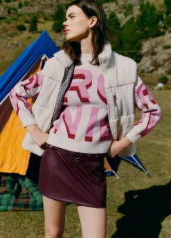 Falda Mini Efecto Piel Cinturon-Brownie Spain Outlet