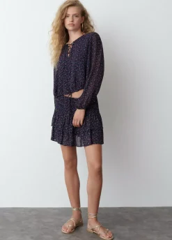 Falda Mini Jaretas Estampado-Brownie Spain Best