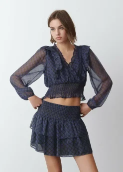 Falda Volantes Cintura Smock-Brownie Spain Hot