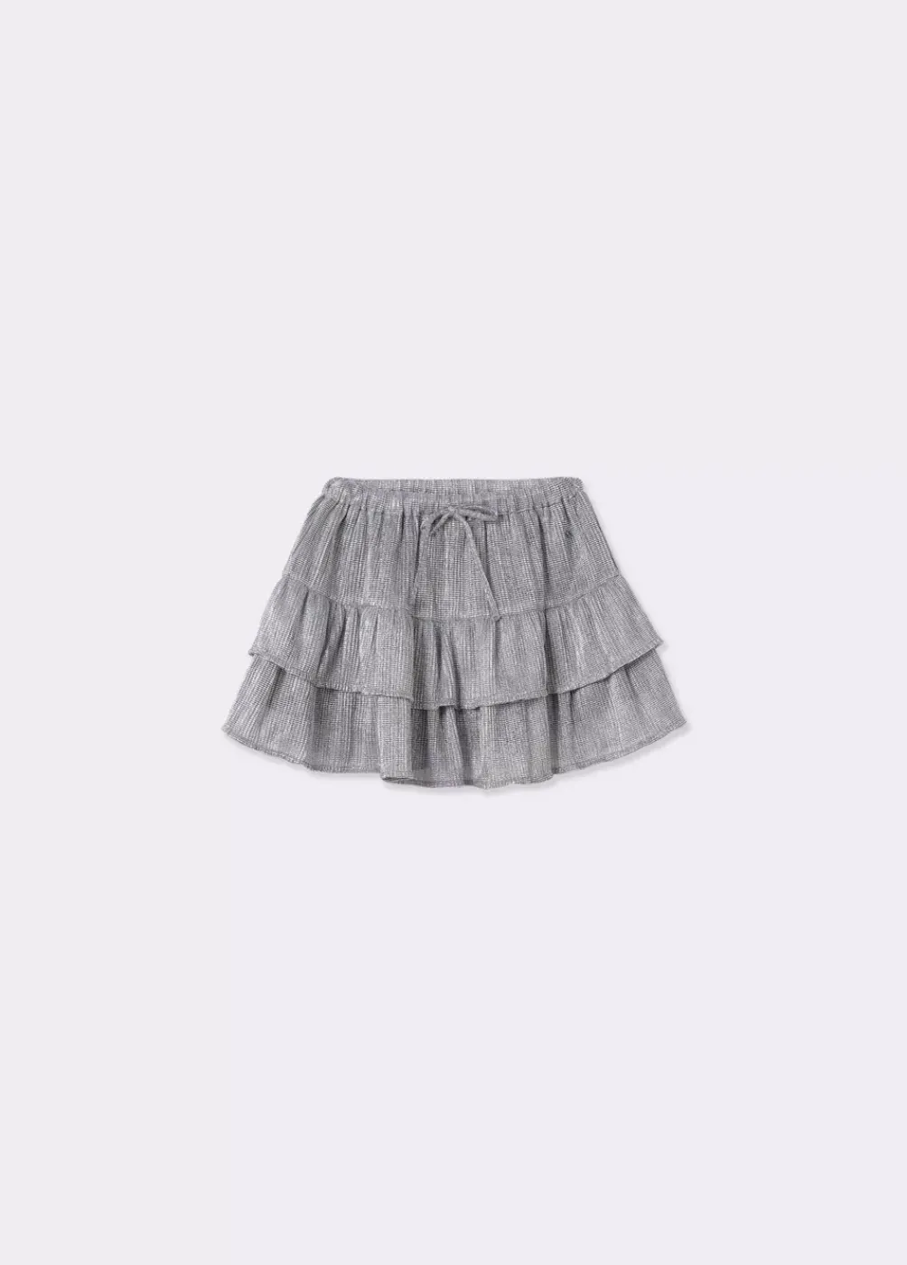 Falda Volantes Tejido Plateado-Brownie Spain Best