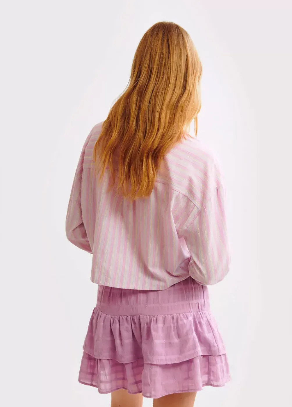 Falda Volantes Textura-Brownie Spain Discount