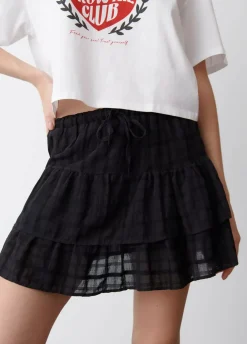 Falda Volantes Textura-Brownie Spain Hot