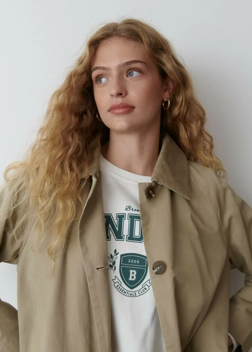 Gabardina Larga Cuello Pana-Brownie Spain Hot