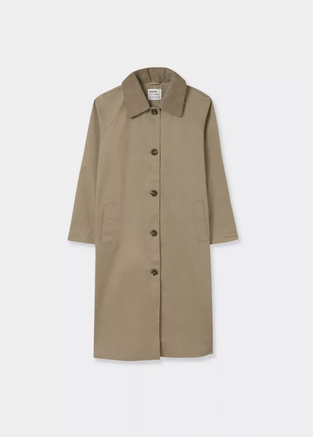 Gabardina Larga Cuello Pana-Brownie Spain Hot