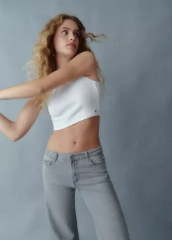 Jeans Acampanados Corte Lateral-Brownie Spain Outlet