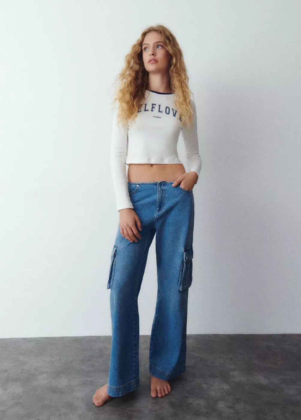 Jeans Cargo Bajo Cintura-Brownie Spain Discount