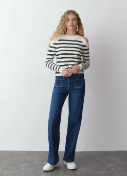 Jersey Aperturas Hombros Rayas-Brownie Spain Hot