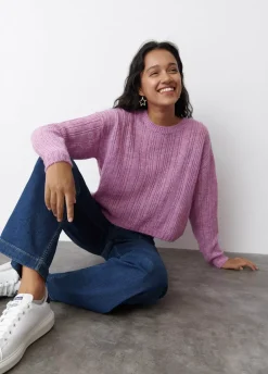 Jersey Calado Cuello Redondo Rosa-Brownie Spain Discount