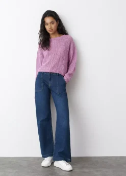 Jersey Calado Cuello Redondo Rosa-Brownie Spain Discount