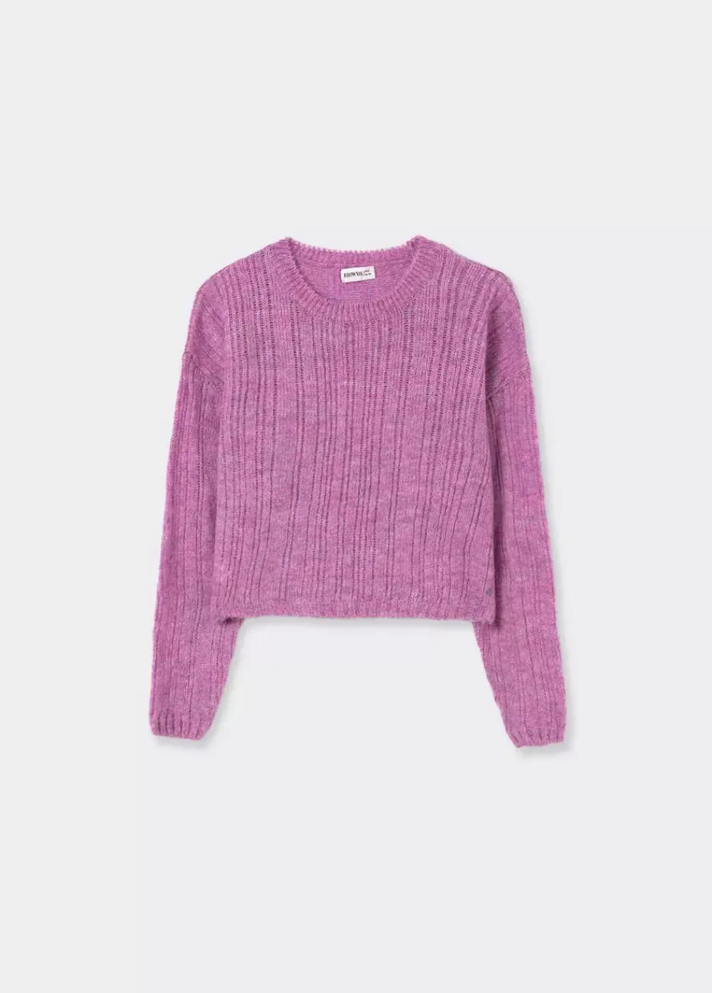 Jersey Calado Cuello Redondo Rosa-Brownie Spain Discount