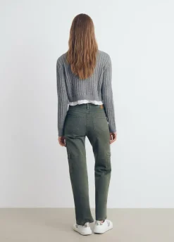 Jersey Cropped Detalle Camisa-Brownie Spain Outlet