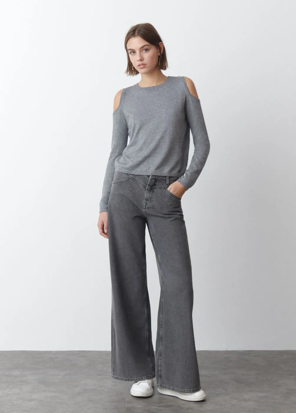 Jersey Hombros Abiertos Punto-Brownie Spain Fashion