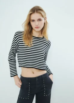 Jersey Rayas Cropped-Brownie Spain Online