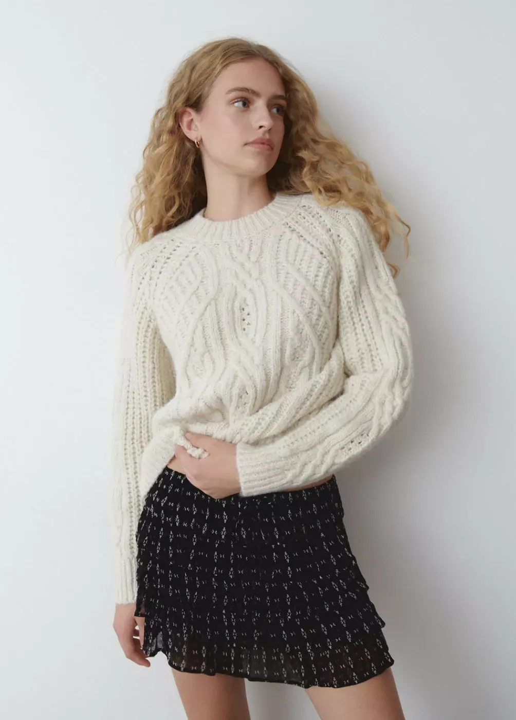 Jersey Trenzas Cuello Redondo-Brownie Spain Fashion