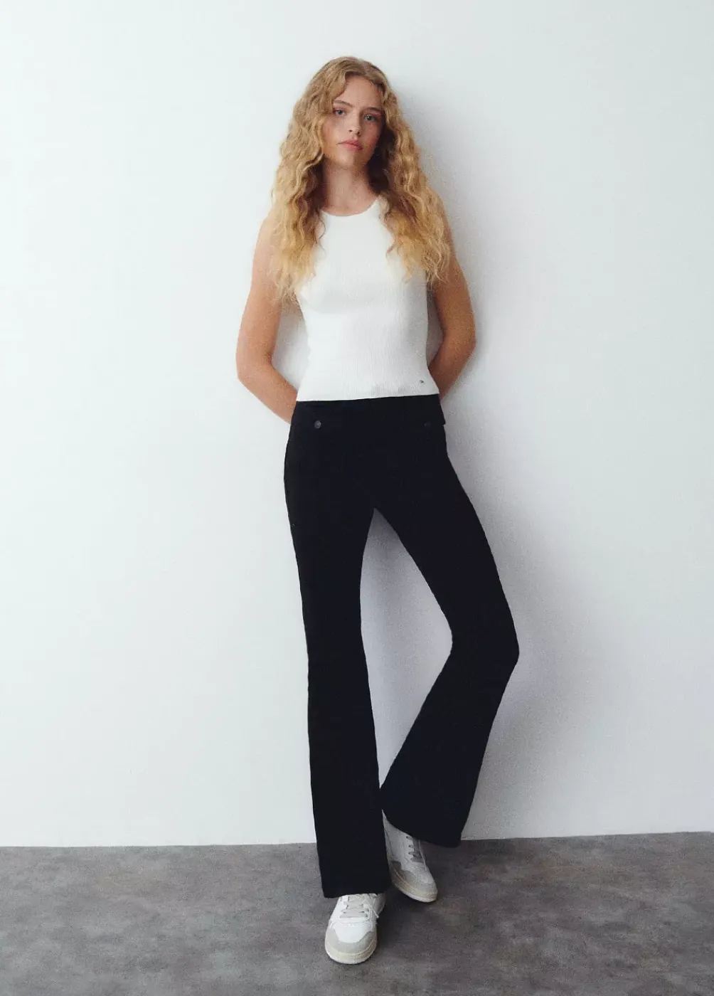 Pantalon Campana Bolsillos Frontales-Brownie Spain Sale