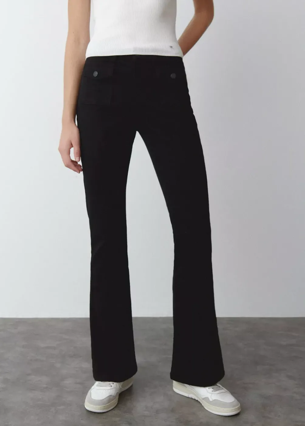 Pantalon Campana Bolsillos Frontales-Brownie Spain Sale