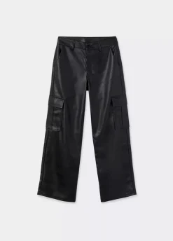 Pantalon Cargo Efecto Piel-Brownie Spain Clearance