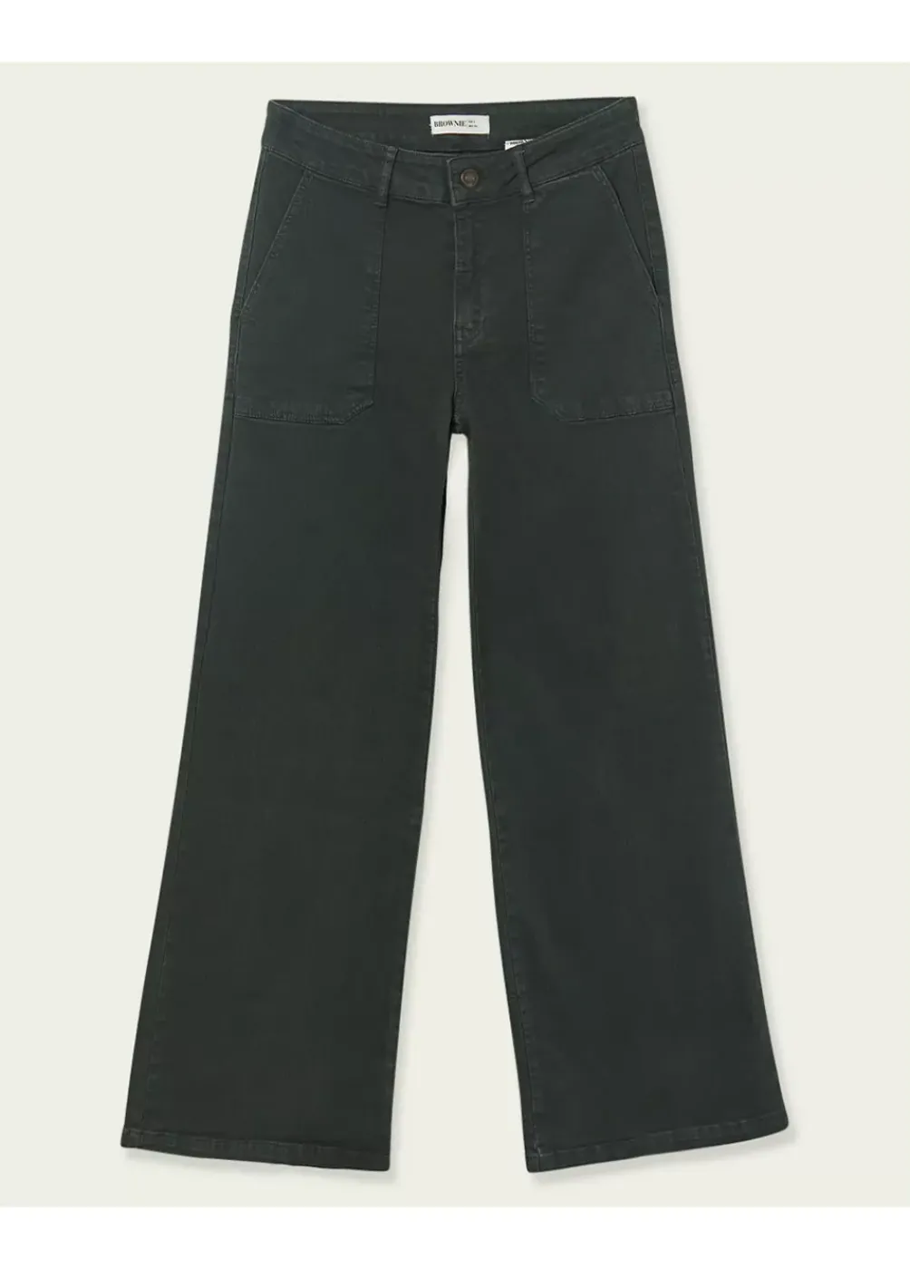 Pantalon Culotte Con Bolsillos Frontales-Brownie Spain Discount