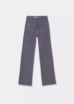 Pantalon Pana Culotte Bolsillo Frontal-Brownie Spain Fashion