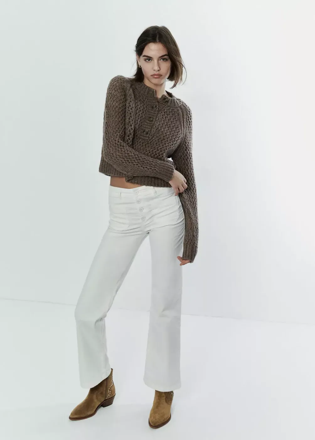 Pantalon Pana Culotte Bolsillo Frontal-Brownie Spain Best