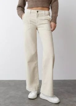 Pantalon Pana Culotte Bolsillo Frontal-Brownie Spain Online