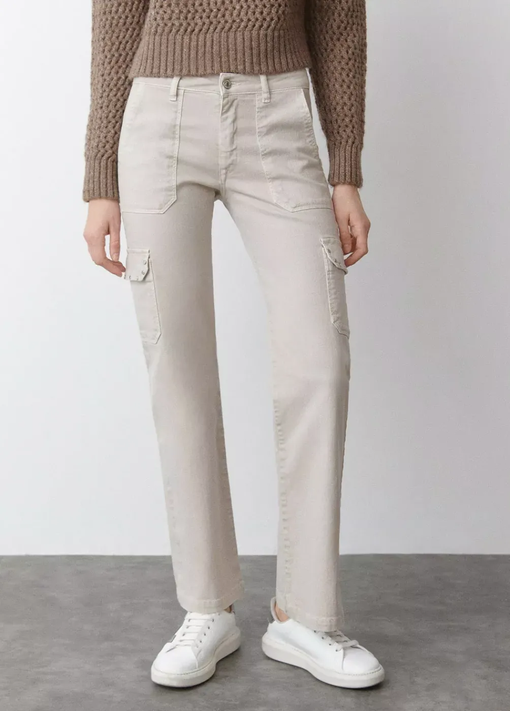 Pantalon Recto Cargo Tachas-Brownie Spain Discount