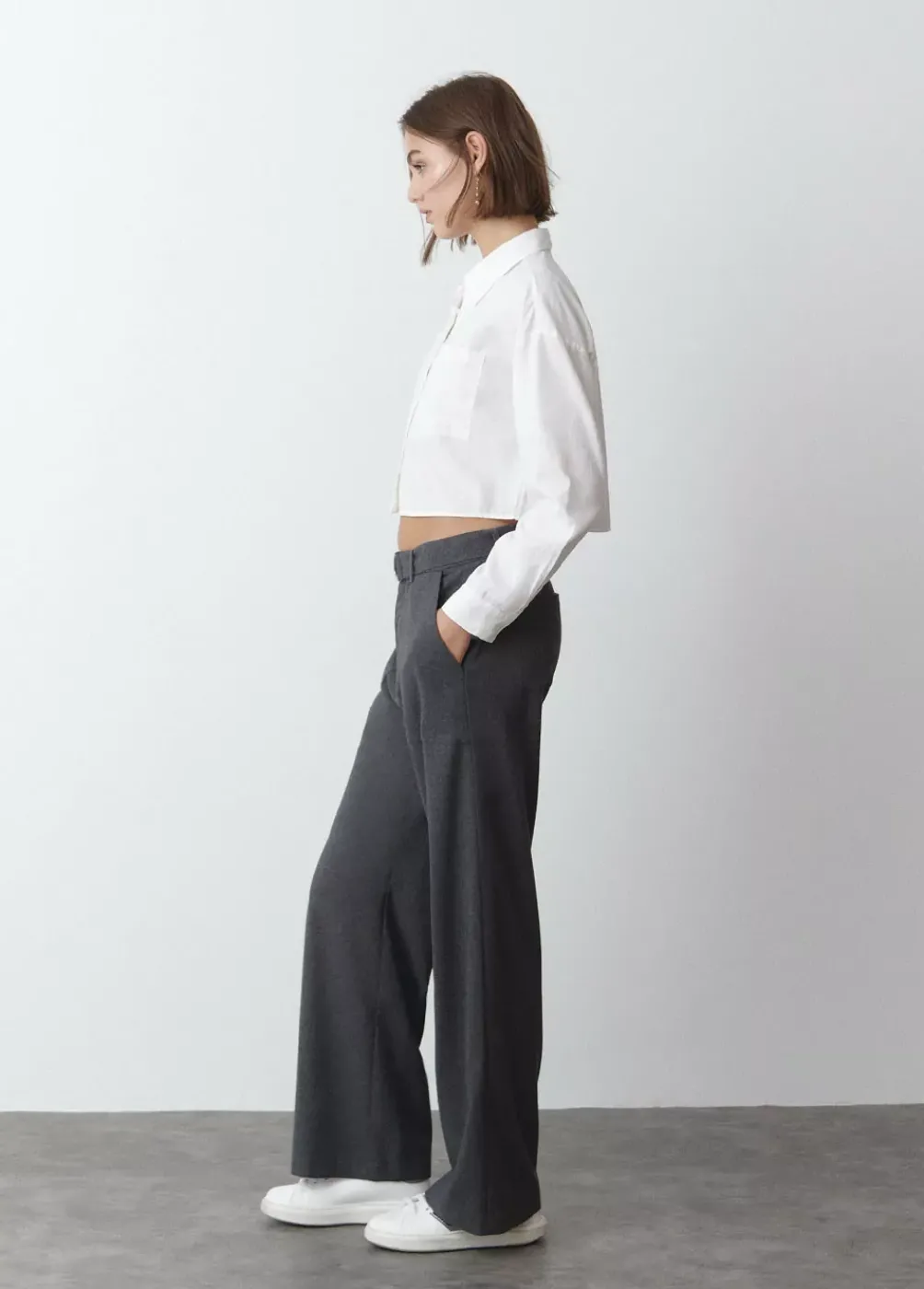 Pantalon Recto Con Cinturon-Brownie Spain Sale