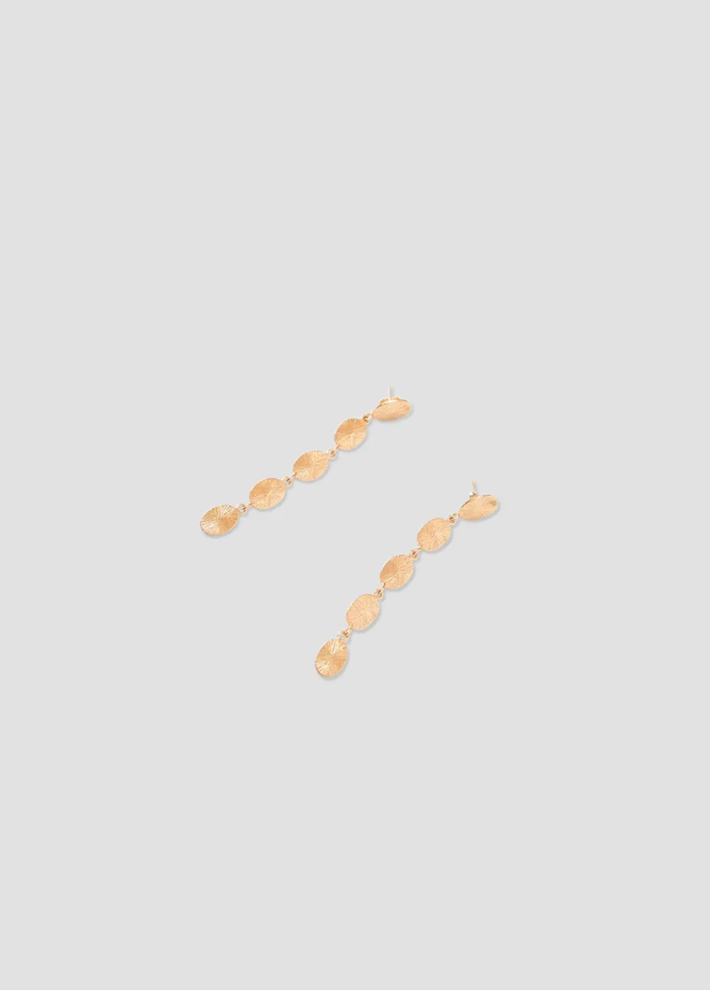 Pendientes Largos Cinco Chapas Ovaladas-Brownie Spain Outlet