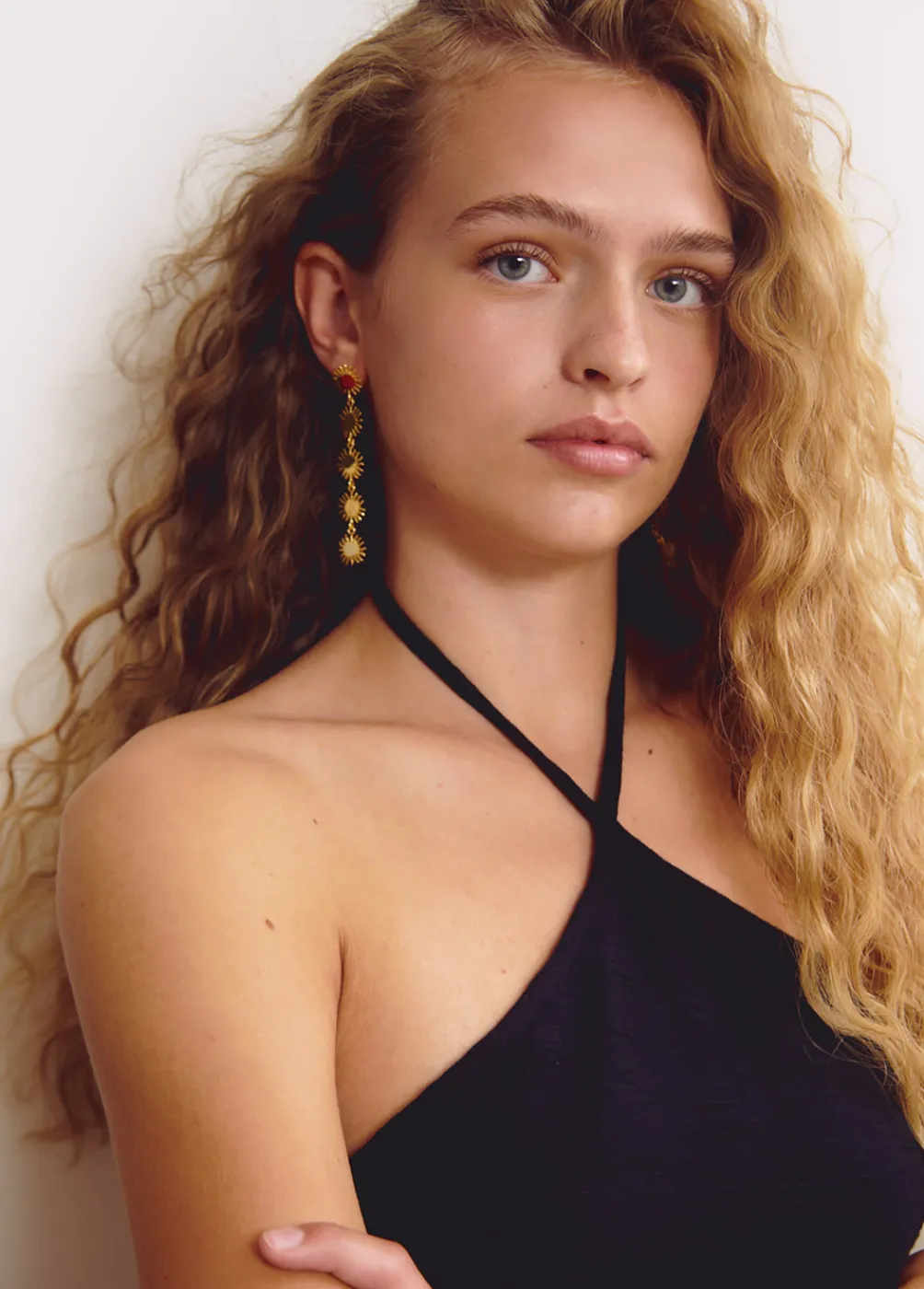 Pendientes Largos Cinco Soles-Brownie Spain Clearance