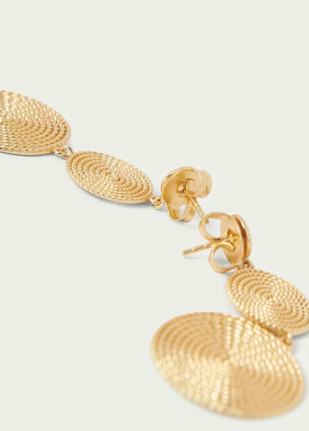 Pendientes Largos Tres Discos-Brownie Spain Discount