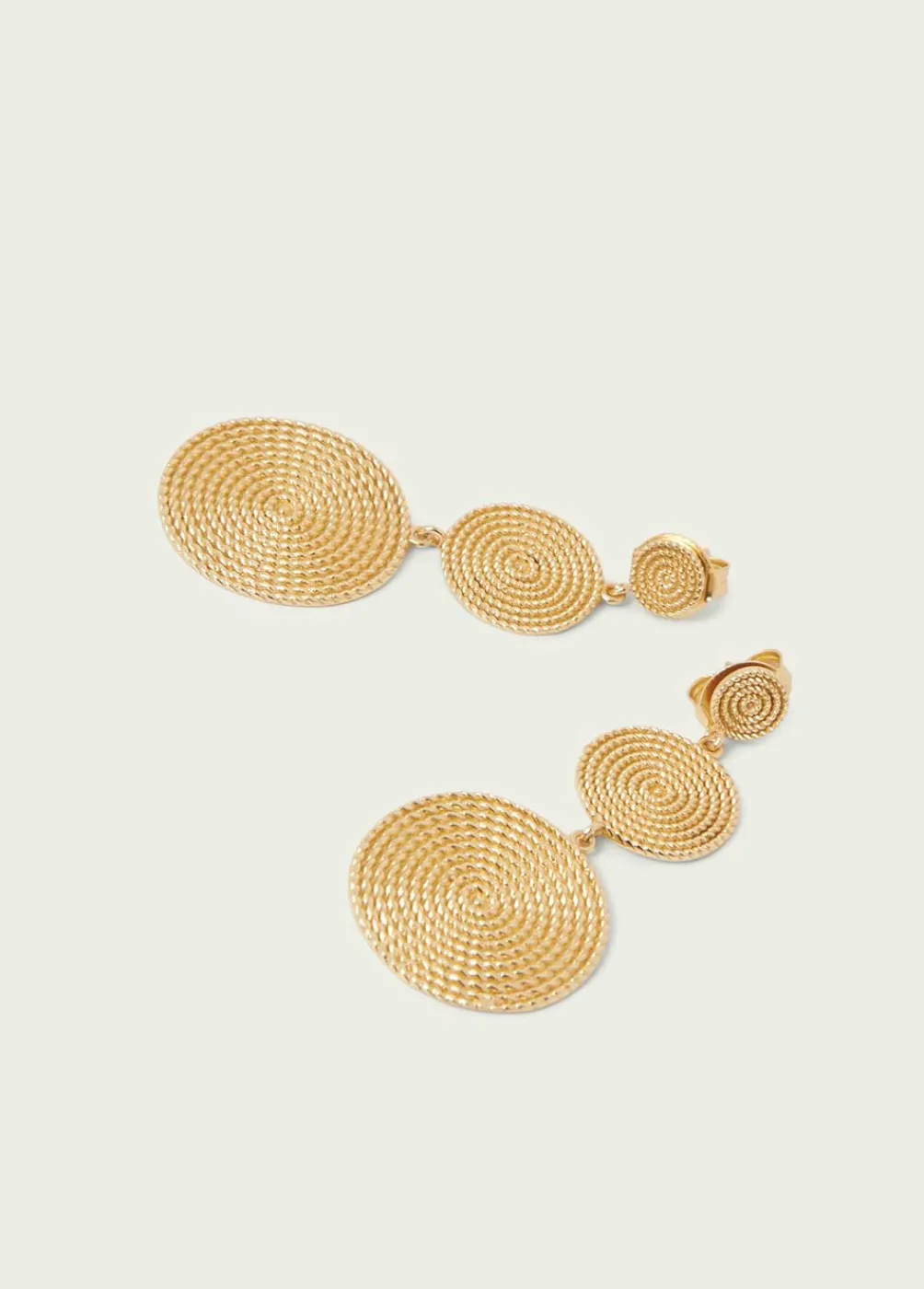 Pendientes Largos Tres Discos-Brownie Spain Discount