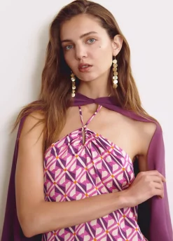 Shawl Liso Berenjena-Brownie Spain Fashion