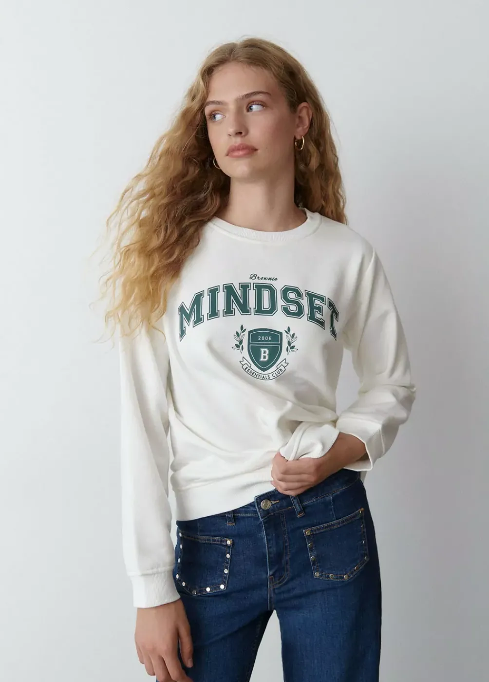 Sudadera Bordada Mindset-Brownie Spain Hot