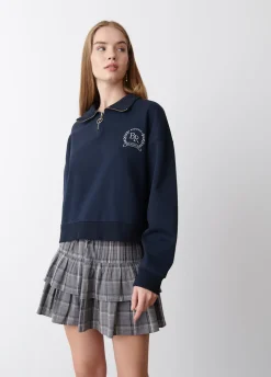 Sudadera Cremallera Bordado-Brownie Spain New