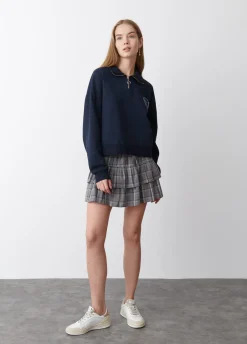 Sudadera Cremallera Bordado-Brownie Spain New