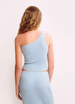 Top Canale Asimetrico Hilo Metalizado-Brownie Spain New