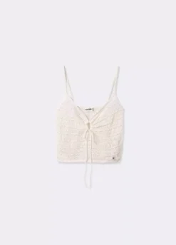 Top Crochet Tirantes Nudo-Brownie Spain Sale