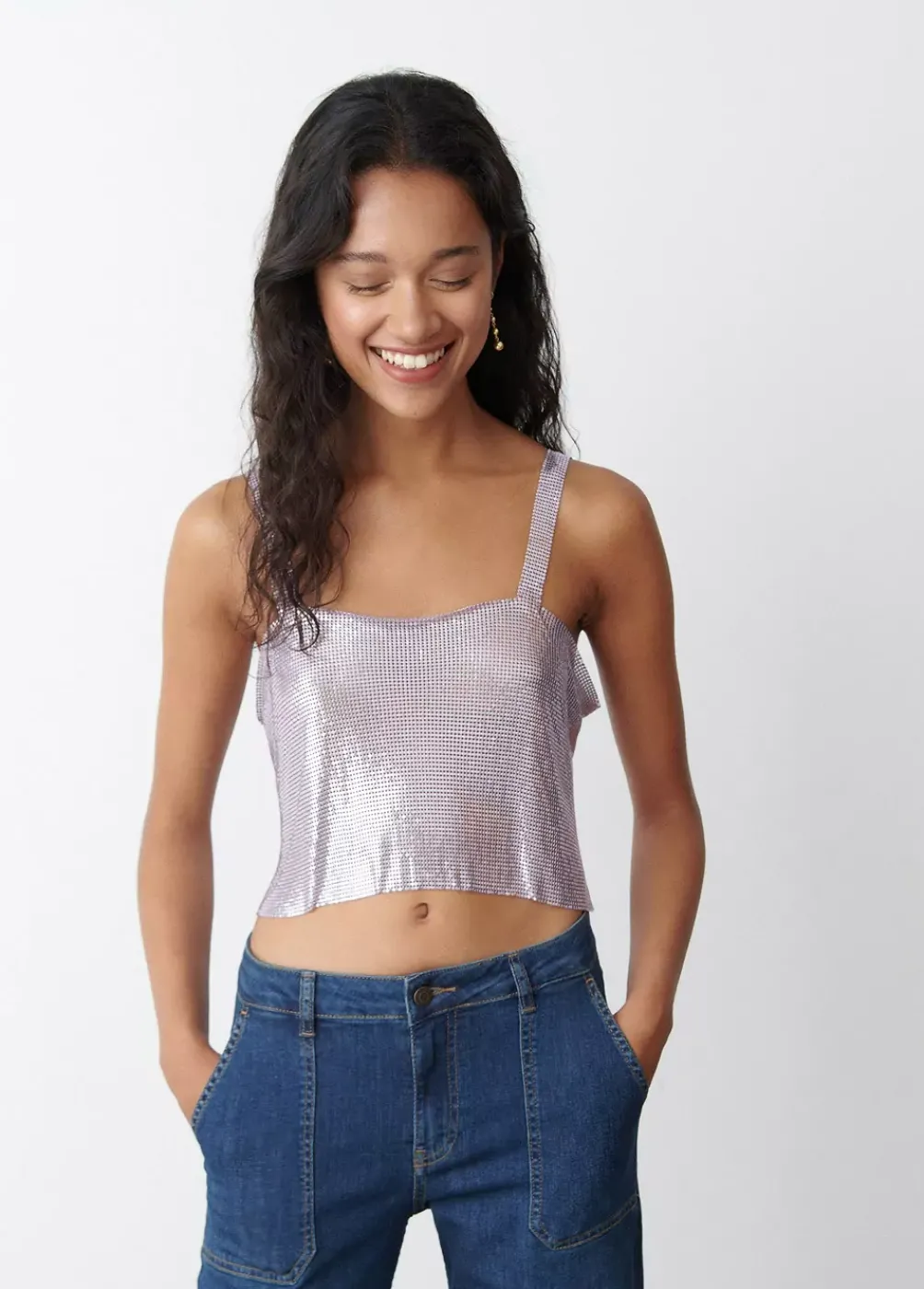 Top Malla Metalica Malva-Brownie Spain Fashion