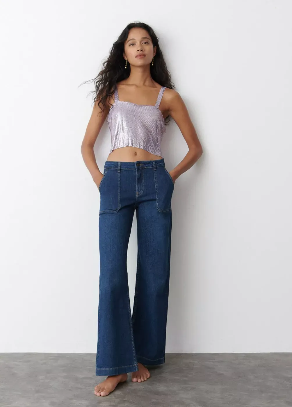 Top Malla Metalica Malva-Brownie Spain Fashion