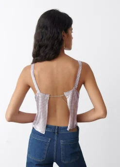Top Malla Metalica Malva-Brownie Spain Fashion
