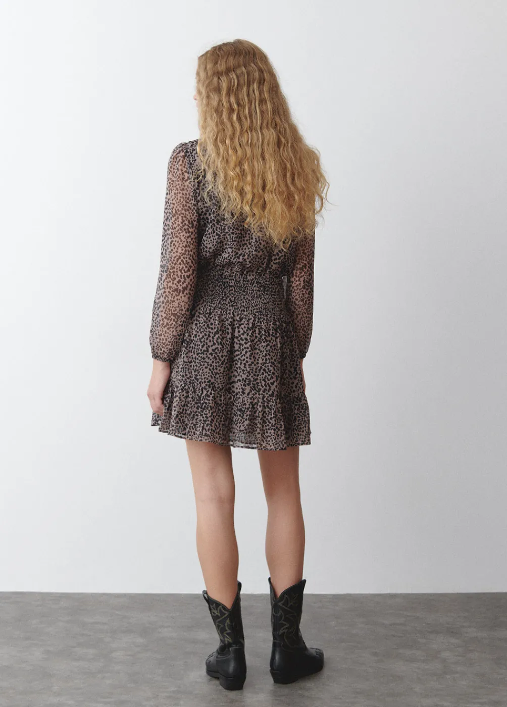 Vestido Corto Mancha Animal-Brownie Spain Best