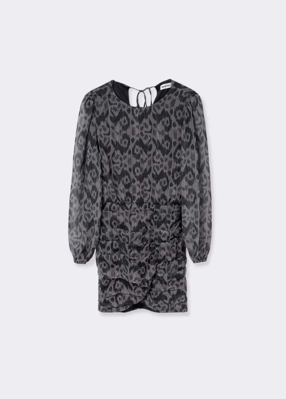 Vestido Drapeado Estampado Ikat-Brownie Spain New